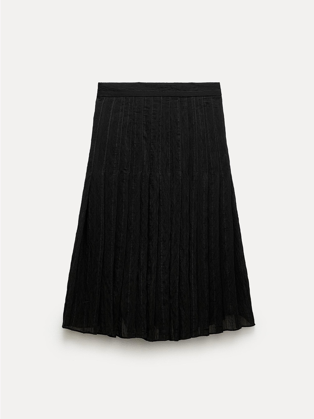 Zara Black Midi Skirt - Picture 2 of 5